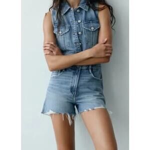 Zara Denim Jumpsuit/Romper Womens Xsmall Shorts